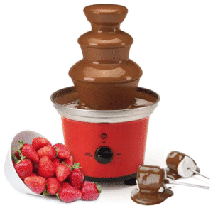 Global Gourmet Belgian Chocolate Fountain – Large 3-Tier Fondue Set with 500ml Capacity, Keep Warm & Adjustable Settings