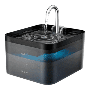 PawPoll Cat Water Fountain 2.2L – Ultra Silent Pet Drinking Fountain with Carbon Filter, Black