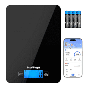 Accuweight CK780 Smart Bluetooth Kitchen Scale – 5kg Digital Food Scale with Nutrition Calculator & Calorie Counter